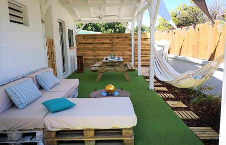 G&icirc;te n&deg;1429 Saint-Fran&ccedil;ois - Guadeloupe - Terrasse abrit&eacute;e et ventil&eacute;e